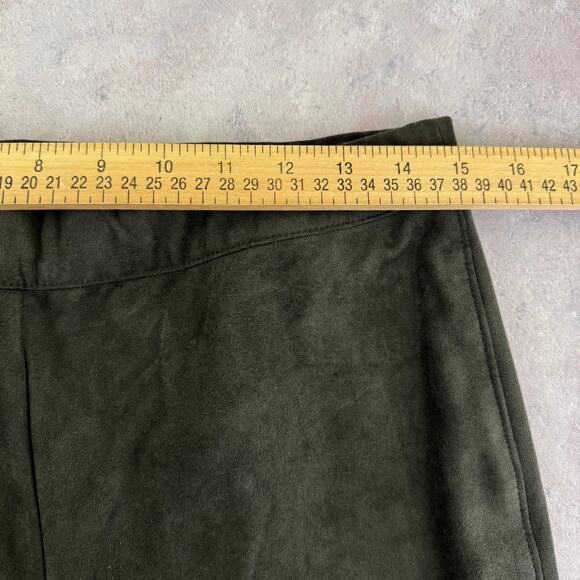Talbots Pants Women's 10p Petite Gray Faux Suede Leggings Pull On - Picture 6 of 8
